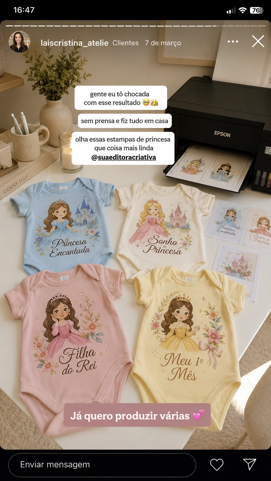 Estampa Princesas Disney bebê