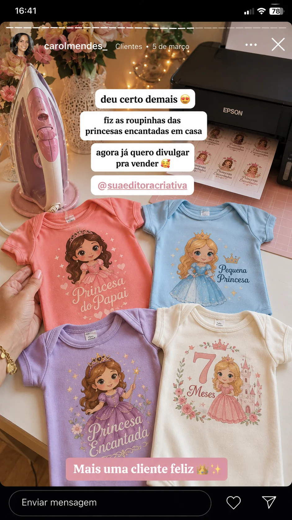 Estampa Princesas Disney bebê